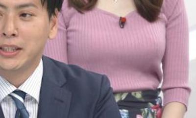 【画像】『ZIP!』に出てる巨乳ちゃんのニットお●ぱいが朝からエ□すぎるｗｗｗｗｗｗｗｗｗｗ