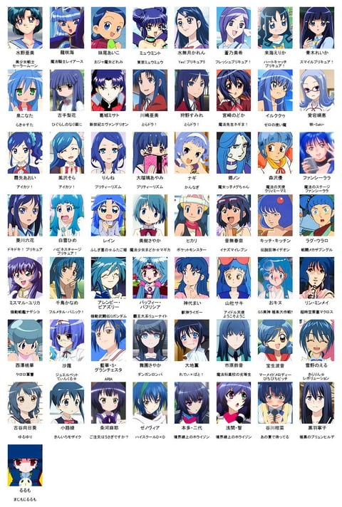 青髪とかいうガチで人気キャラしかいない髪色ｗｗｗｗｗｗ （※画像あり）