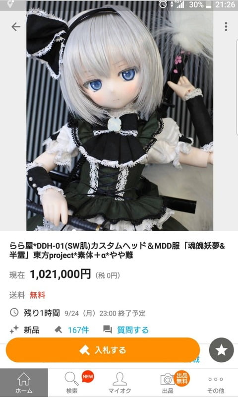 【悲報】100万円の人形が発見されるｗｗｗｗｗｗ （※画像あり）